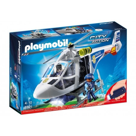 PLAYMOBIL 6921 - ELICOTTERO DELLA POLIZIA CON LUCE DI AVVISTAMENTO