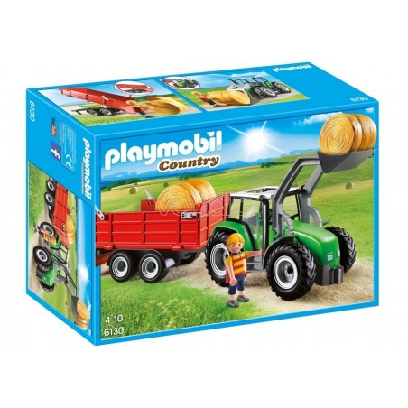 PLAYMOBIL 6130 - TRATTORE CON RIMORCHIO